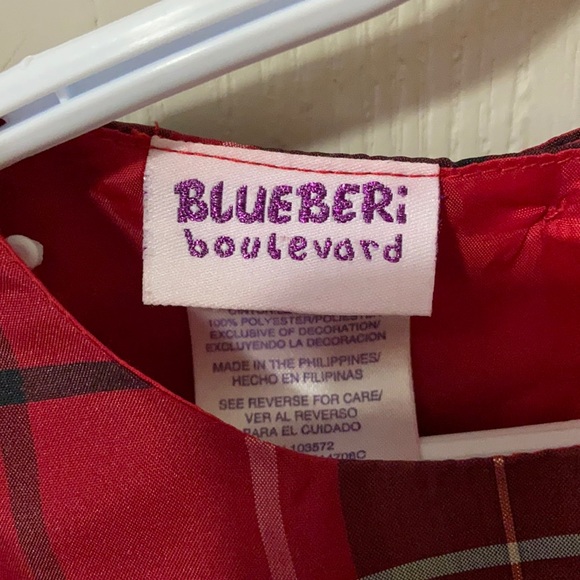 Blueberi Boulevard Red & Green Plaid Holiday Dress - Picture 6 of 7